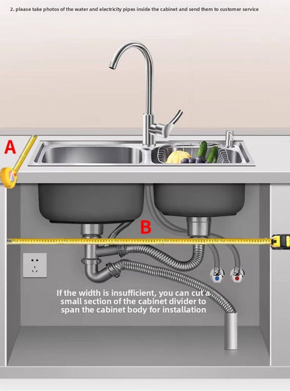 Integrated Sink Dishwasher Built in Disinfection Cabinet Large Capacity Fully Automatic Home Ultrasonic Cleaning EU US UK Plug