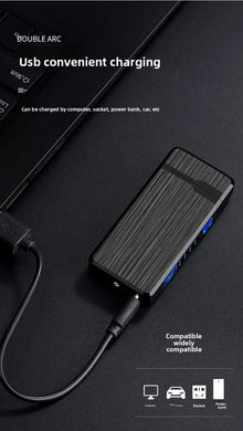 Plasma Dual ARC Touch Sensitive Lighter USB Rechargeable Windproof Flameless Lighter Gift for Men