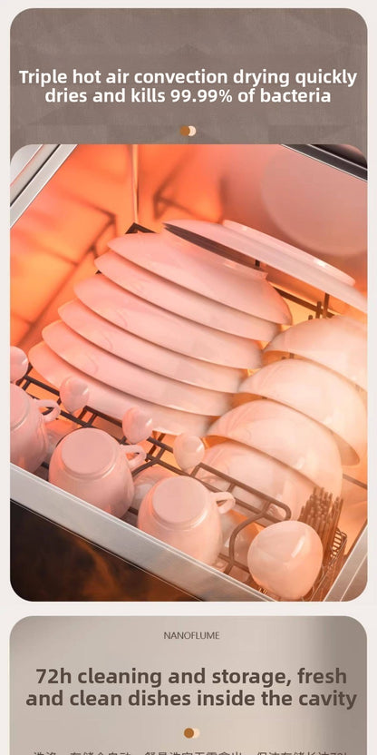 Integrated Sink Dishwasher Built in Disinfection Cabinet Large Capacity Fully Automatic Home Ultrasonic Cleaning EU US UK Plug