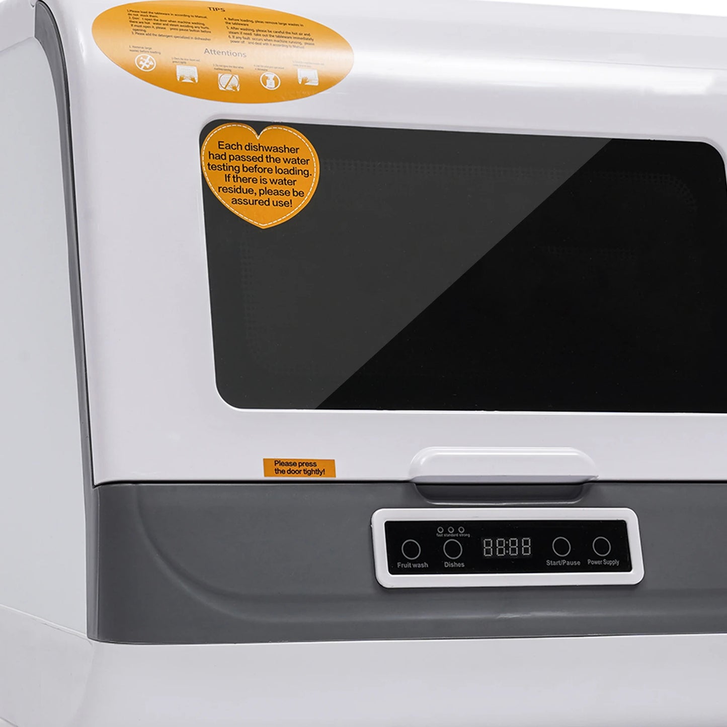Countertop Dishwasher+800W Rated Power, Portable Countertop Dishwasher+110V Voltage, Mini Dishwasher+8L Water Consumption, For Small Households Apartments Boats Campers RVs Commercial Kitchens Tableware Cleaning