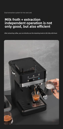 Electric Coffee Grinder+Coffee Machine Integrated Machine|Fully Automatic Freshly Ground Coffee Beans|Fast Grinding for Breakfas