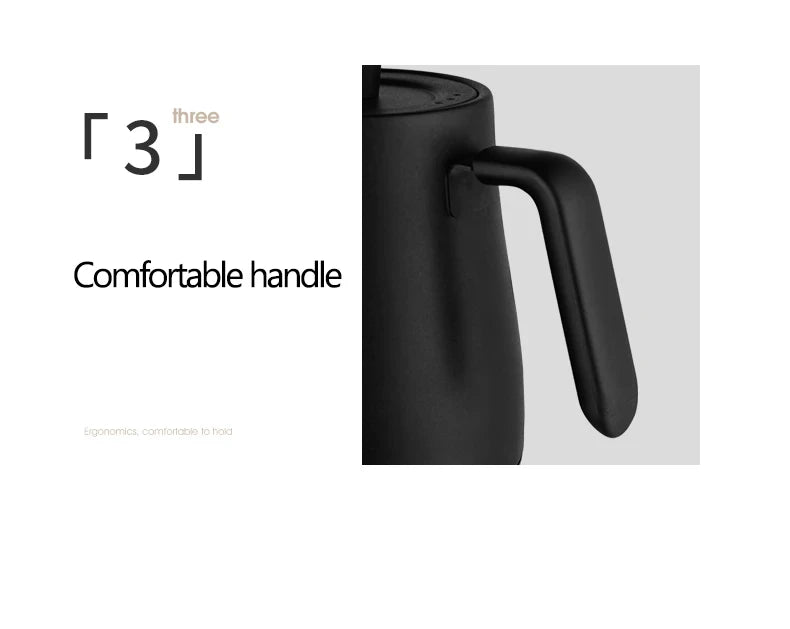 800ml Gooseneck Electric Kettle Hand Brew Coffee Pot Thermo Pot 304 Stainless Steel Teapot Smart Temperature-Control Water Jug