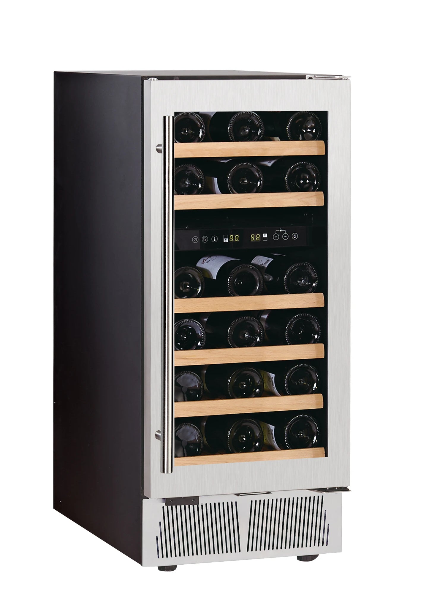 85L 28 Bottles Dual Zone Stainless Steel Freestanding Fridge 1 Year Warranty for Restaurant Hotel Household Use Wine Coolers