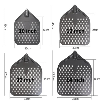 10 12 13 14 Inch Big Pizza Perforated Shovel Paddle Short/Long Handle for Oven Turning Peel Kitchen Utensils Pizza Baking Tools