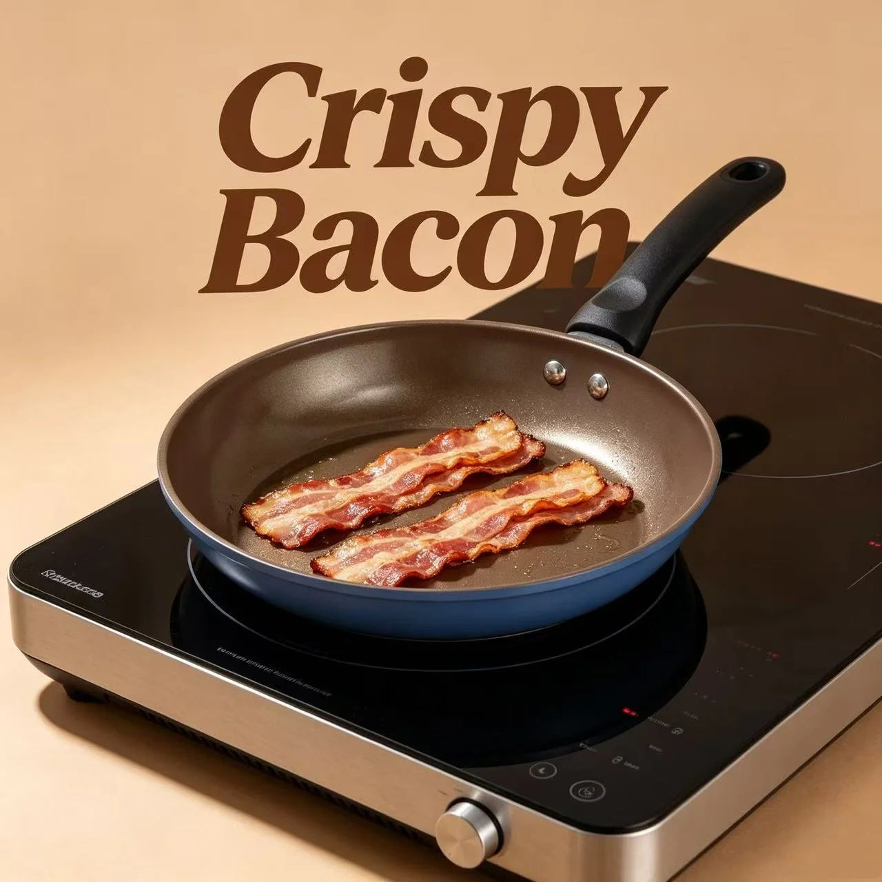 9.45 Inch Non-Stick Frying Pan, 24cm Kitchen Skillet for Steak, Eggs and Pancakes, Compatible with Induction & Gas Stove