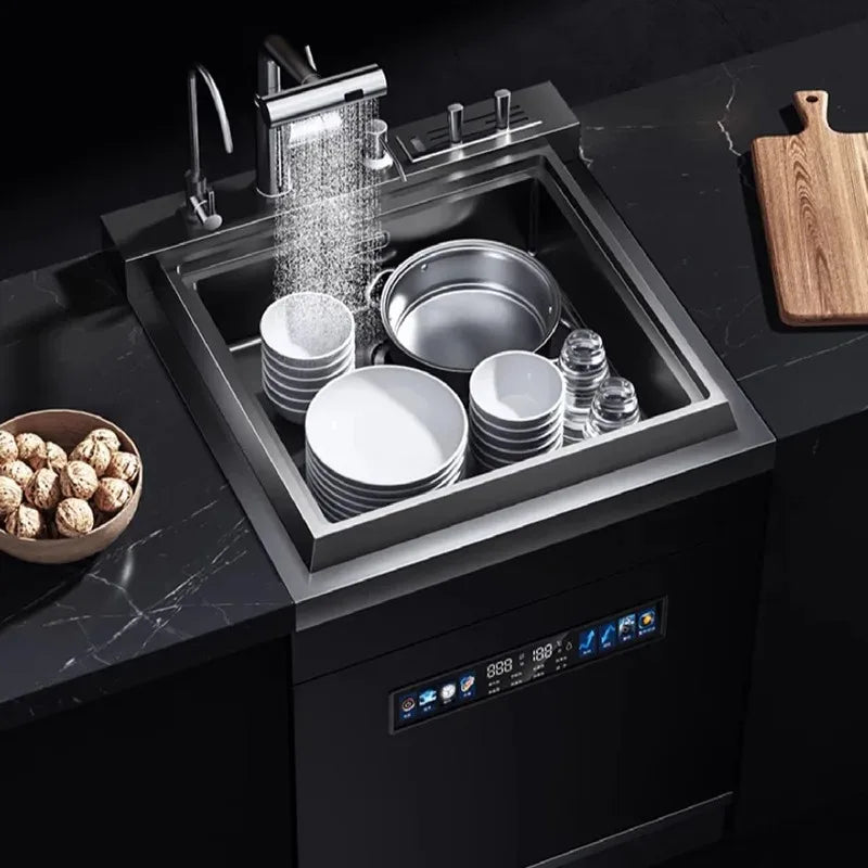 Dishwasher,Integrated Sink All-in-one,Kitchen Sink,Automatic Cleaning,Smart Home Appliance,Space-saving Efficient Dishwasher