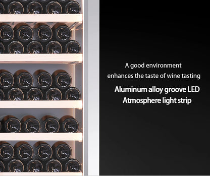 357L Wine Cooler Refrigerator Stainless Steel Wine Cabinet Intelligent Cellar for Red/White Wine Champagne Cocktail Liquor