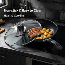 Cast Iron Skillet with Lid, Non-Stick, Non-Coated, Oil-Retaining, Suitable for Home Use, Steak Frying Pan, Pancake Pan, Small Pan, Special Pan for Hand-Grabbed Pancakes