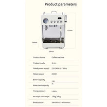 oo-Household Coffee Machine with Grinding Function Semi-automatic Electric Espresso Machine for Latte & Cappuccino