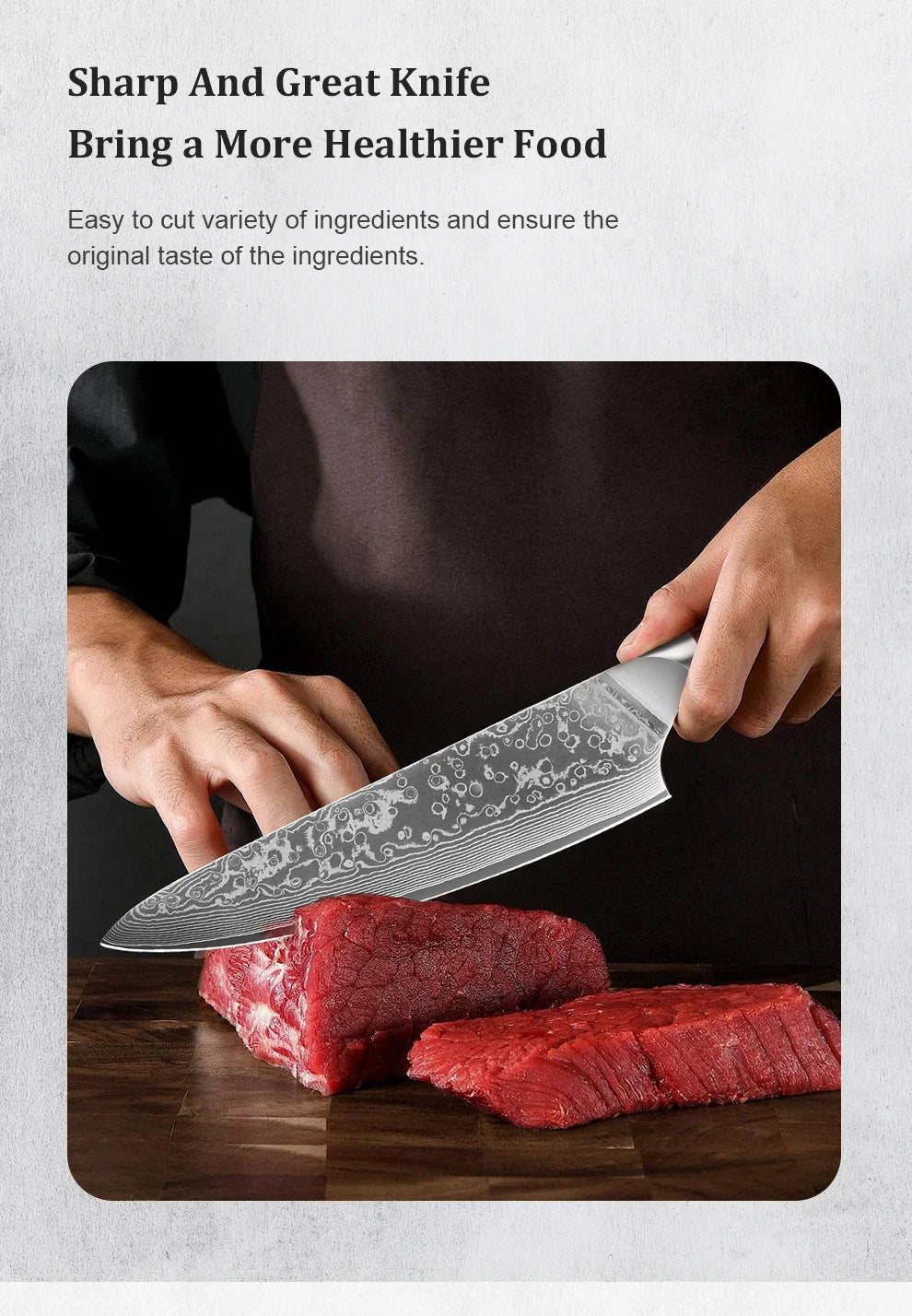 1/2/4 PCS Knives Sets Rosewood Handle 67 Layers Damascus Steel Super Sharp Meat Vegetable  Meat Knives cooking Tools