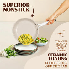 20 Pc Ceramic Nonstick Cookware Set, Complete Pots and Pans with Bakeware, Utensils & Steamer, Oven & Dishwasher Safe, PFOA PFOS Free