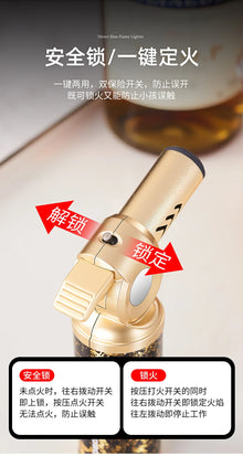 JOBON Metal Windproof Cigar Lighter Camping Kitchen BBQ Baking Tool Welding Gun Turbine Torch Lighters smoke accesoires