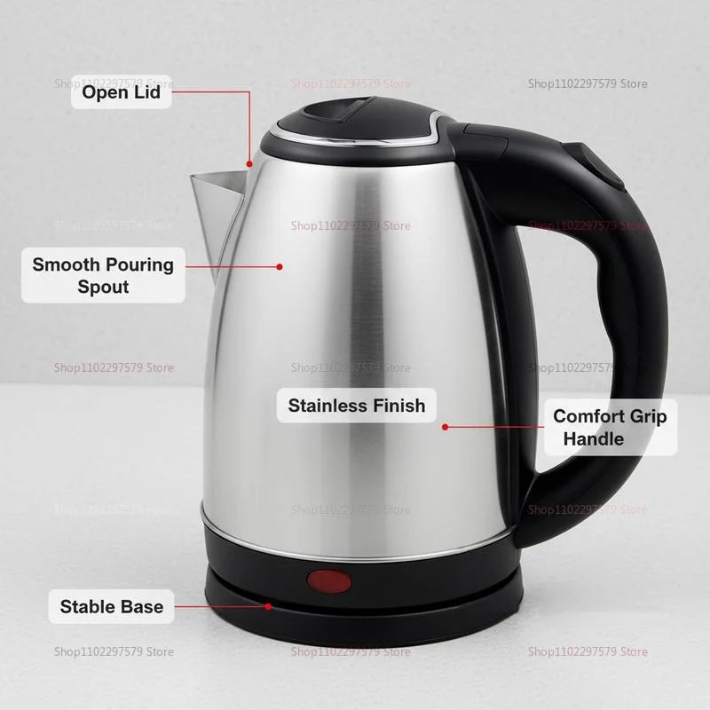 2.0L Smart Kettles Large Capacity Electric Kettle 304 Stainless Steel Durable Portable Water Boiler Pot Fast Boil Quickly Kettle