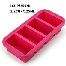1PC 2/4/6Grid Silicone Freezer Mold with Lid Refrigerated Food Storage Box Food Box Ice Tray Mold Ice Box Fresh-keeping Box