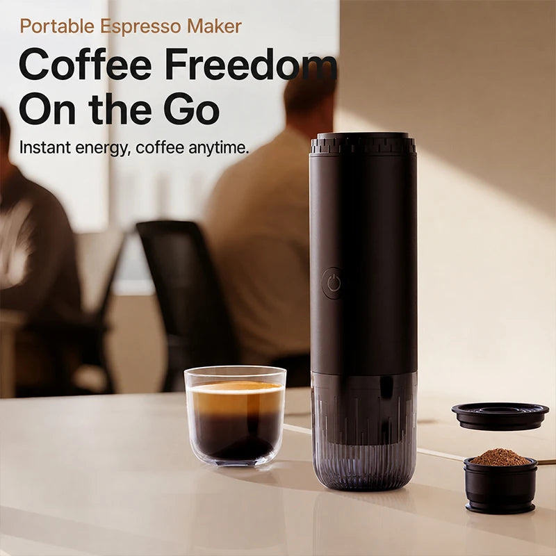 Portable Espresso Coffee Machine 3-in-1 Capsule Coffee Maker for Car Home Camping - Compact Travel Espresso Machine