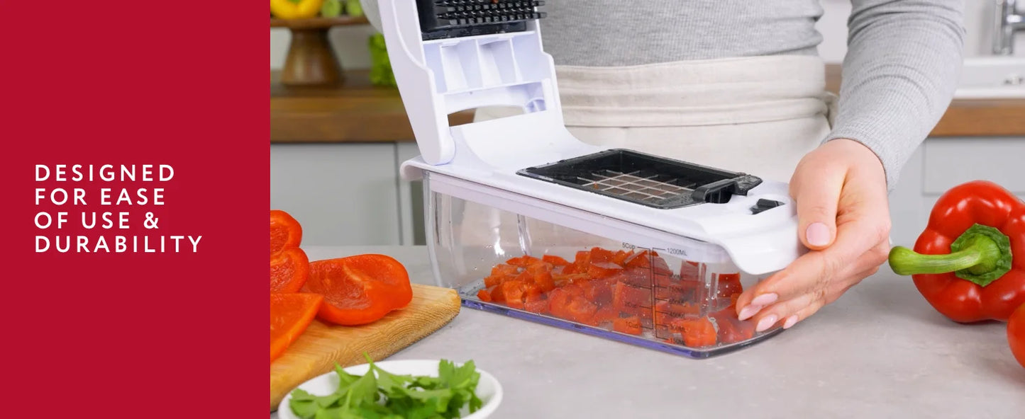 Vegetable Chopper - Food Chopper - Spiral Cutter - Vegetable Chopper with Container - Kitchen Gadgets Home Essential Accessories