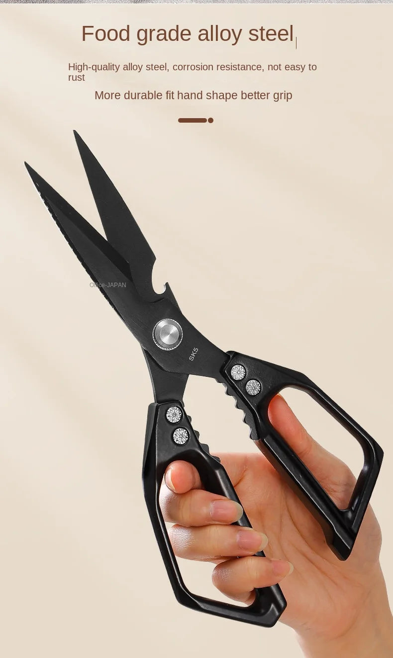 Japanese SK5 Kitchen Shears | Heavy-Duty Poultry Scissors for Bones | Multi-Purpose Stainless Steel Cutting Tool