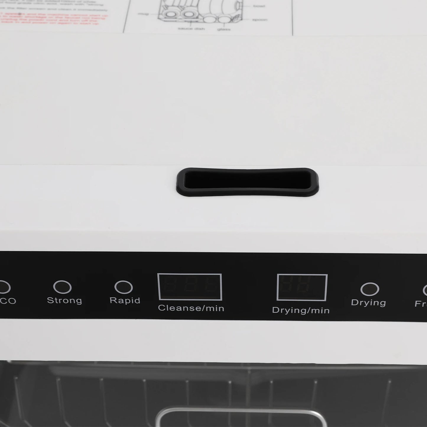 Portable Mini Countertop Dishwasher 39*43*46cm/15.35*16.92*18.11in- US Standard Household Energy-Saving Efficient with LED Display Bowl Rack Chopsticks Rack
