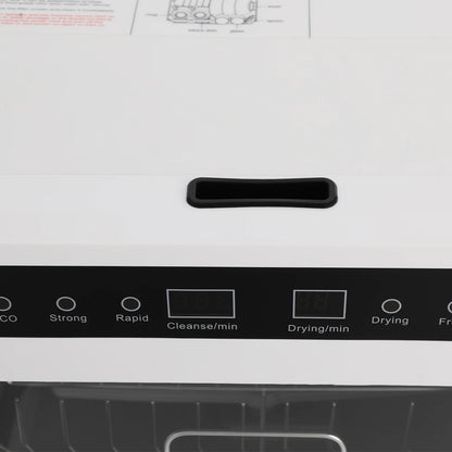 Portable Mini Countertop Dishwasher 39*43*46cm/15.35*16.92*18.11in- US Standard Household Energy-Saving Efficient with LED Display Bowl Rack Chopsticks Rack