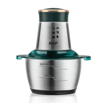 2 Speeds Electric Chopper Meat Grinder Stainless Steel Mincer Food Processor Kitchen Slicer Egg Beater Garlic Vegetable