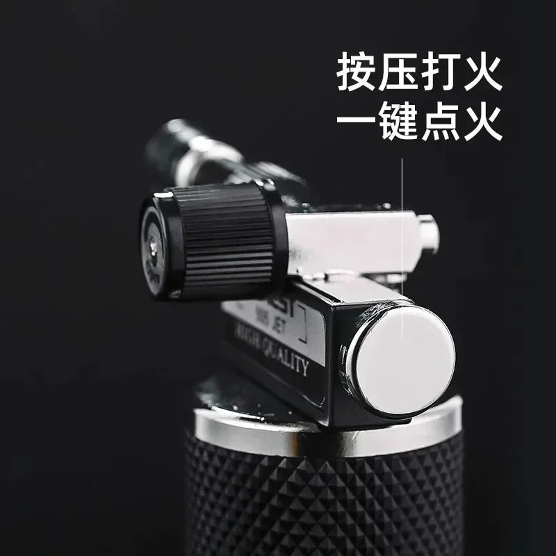 HONEST Double Flame Welding Gun Gas Torch Lighter Safety Lock Switch Jet Fire Open Fire Switching BBQ Kitchen Cigar Lighters