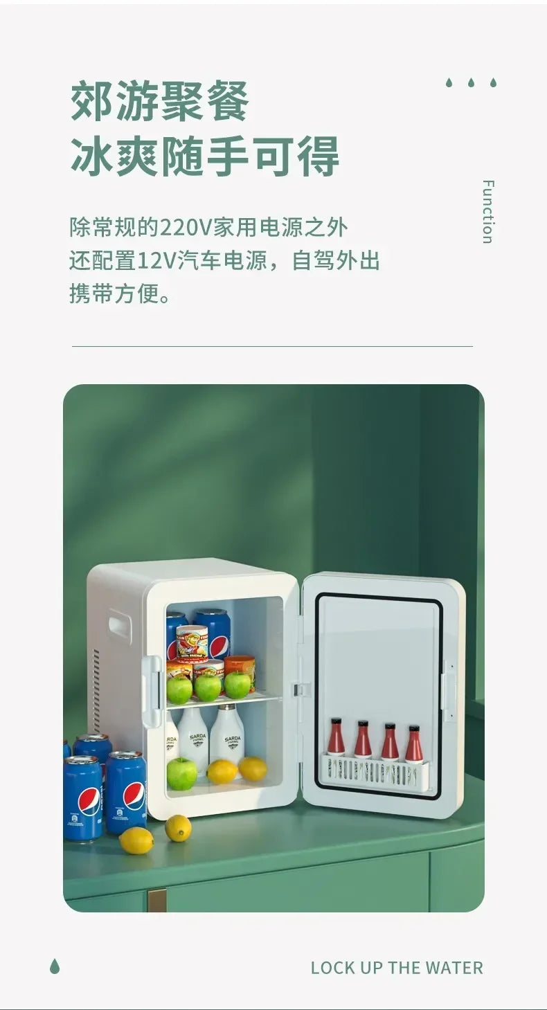 USB/220V Compact Refrigerator by Xinfei - Portable Mini Fridge for Office, Home and Car Use DB