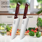 WXCOO 1-5pcs Professional Kitchen Knife Set Ultra Sharp Chef's Knife Meat Cleaver Fruit Slicing Stainless Steel Cutting Board