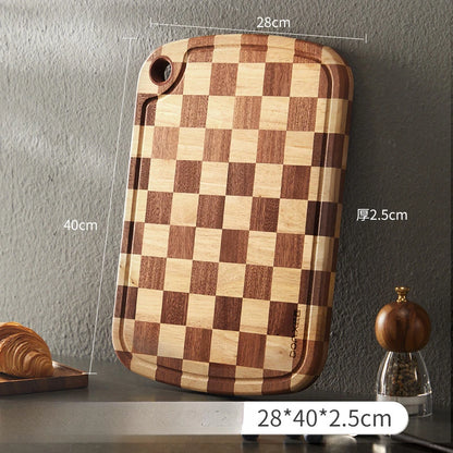 Creative checkerboard grid Cutting board household mosaic chopping board kitchen auxiliary food board fruit solid wood case plat