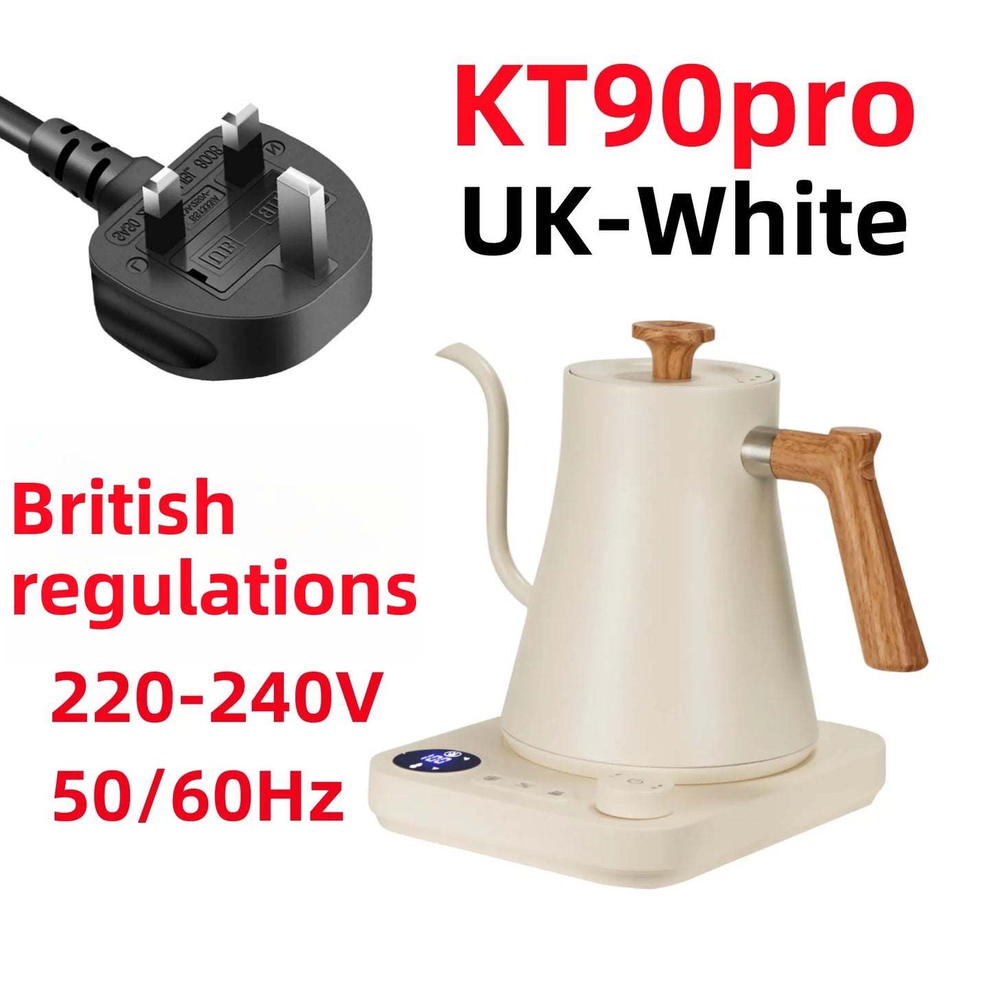1200W/0.9L Gooseneck Electric Kettle LCD Display Pour Over Kettle for Coffee Tea,Intelligent Temperature Control,Quick Heating