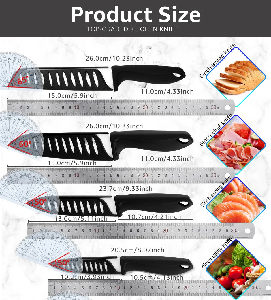 Ceramic Knives Kitchen Knive 3 4 5 6 inch Chef Paring Utility Slicing Bread Knife +Peeler Zirconia White Blade Cooking Tool