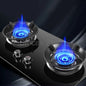 Two-burner Gas Stove Desktop Fierce Fire Kitchen Gas Stove Dual Stove Embedded Nature Gas/LPG Timing Stove Dual-Use Gas Cooker