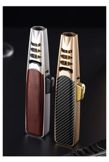 1300° High Power Welding Gun Windproof Turbine Butane Gas Lighter Safety Lock Switch Outdoor BBQ Kitchen Cigar Lighters Smoking