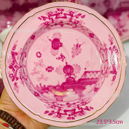 Italian Ceramic Mug Plate Tableware Afternoon Tea Coffee Cup And Saucer Kitchen Accessories Western Food Tableware Set