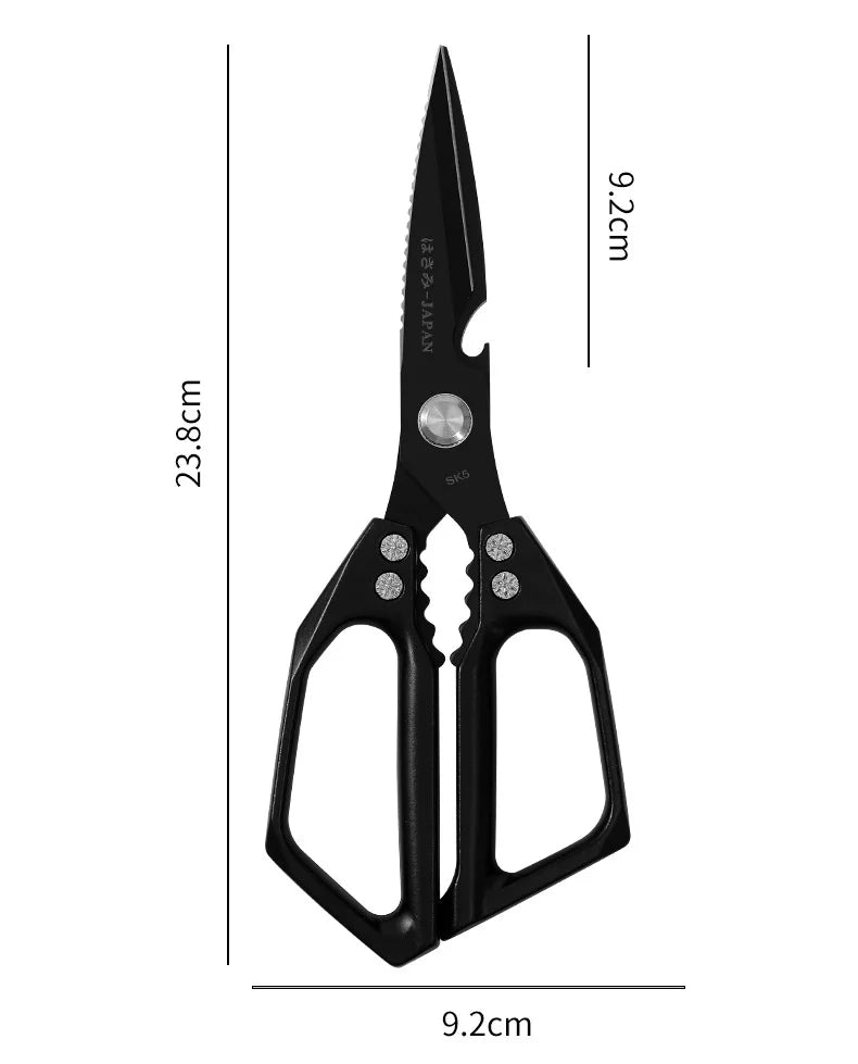 Japanese SK5 Kitchen Shears | Heavy-Duty Poultry Scissors for Bones | Multi-Purpose Stainless Steel Cutting Tool
