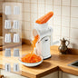 Cheese Grater with Rotary Hand Crank, Vegetable Chopper with Replaceable Stainless Blades, Strong Suction Base, Easy-Clean Multipurpose Kitchen Slicer