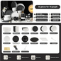 Tableware Set Black And White Rock Slab 8/16/34/55pcs Ceramics Dish Sets Full Set Luxury Dinnerware Set For 2/4/6/8/10 Persons