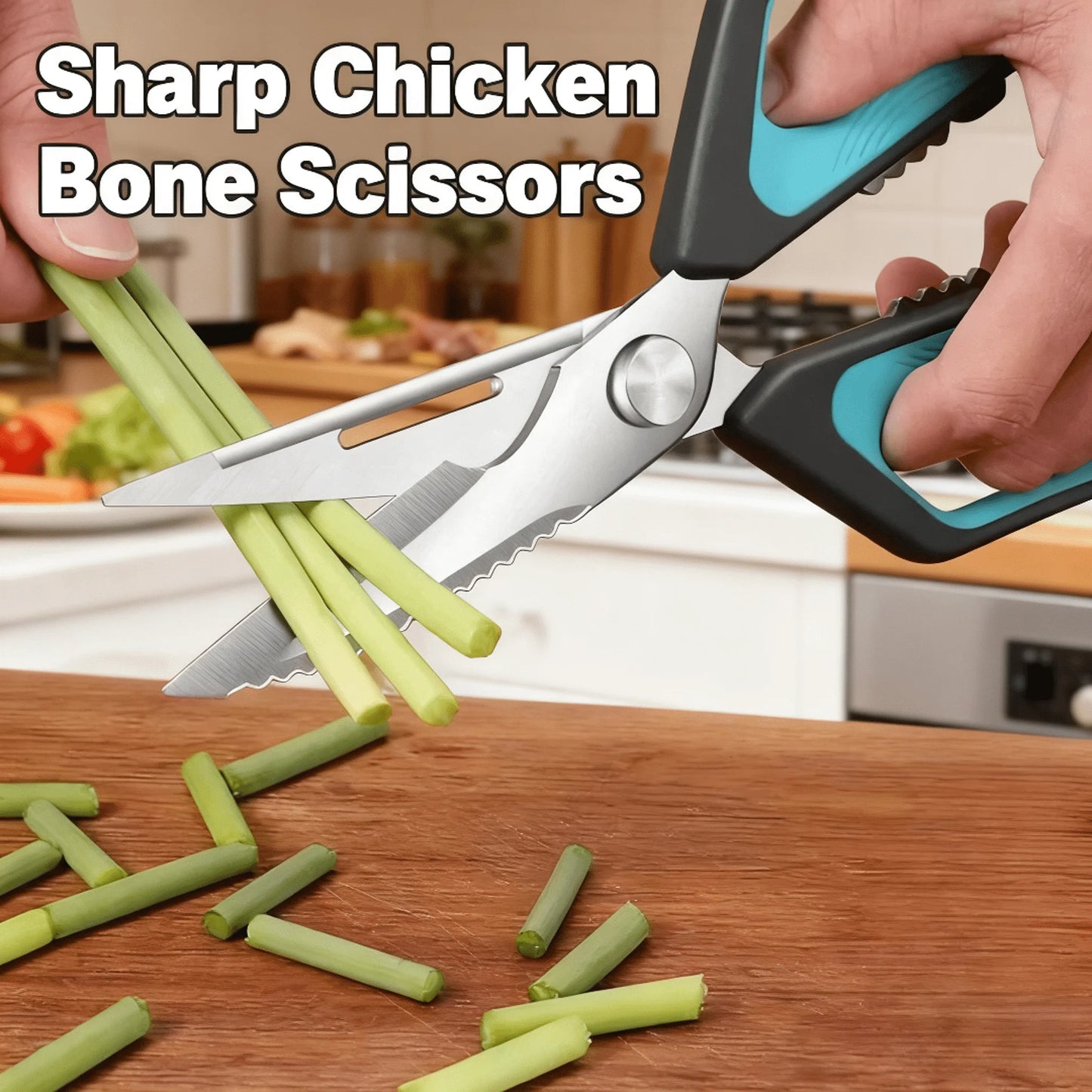 Kitchen scissors Household kitchen multi-purpose chicken killing fish scissors Sharp food grade barbecue scissors Kitchen tools