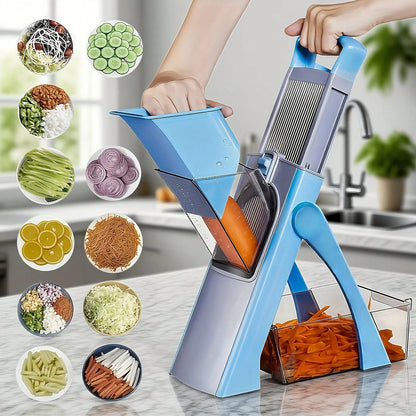 Multifunctional Vegetable Slicer And Dicer, 3-In-1 For Shredding/Slicing/Dicing, With Hidden Blade Safety Design, Easy To Clean And Machine Washable, A Must-Have Tool For Home Chefs, Greatly Improving Prep Efficiency And Redu