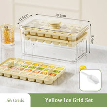 28/56 Grids Ice Cube Mold Press Ice Tray Bucket Multifunctional Ice Maker with One-touch To Release Portable Ice Box Ice Cube Tr