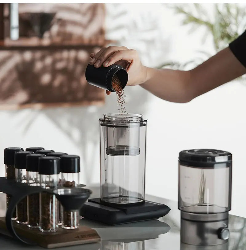 MHW-3BOMBER Iced Coffee Maker 400ml Cold Brewer Portable Cold Brewing Coffee Kettle Glass Coffee Pitcher Summer Camping Tools