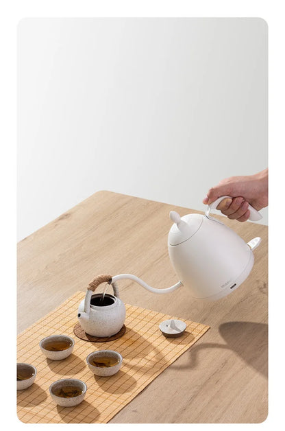 220V Electric Kettle Mini Gooseneck Kettle Pour-over Coffee Kettle 304 Stainless Steel Kettle Teapot Automatic Power Off 600ml