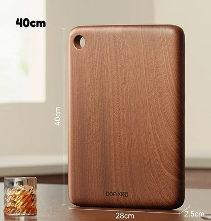 JUSTINLAU 4 Sizes Square Wood Cutting Board Ebony Household Antibacterial and Mildew Proof Fruit Meat Vegetables Chopping Board
