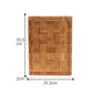 Checkerboard Moso Bamboo Cutting Board, Bamboo Chopping Board with Juice Groove & Hanging Carry Hole, Portable Fruit Vegetable