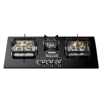Built In Gas Hob 3 Burner Stove Dual Fuel LPG LNG Fierce Fire 3 Dual-Use Stoves For Household Kitchen High Pressure Fierce Flame