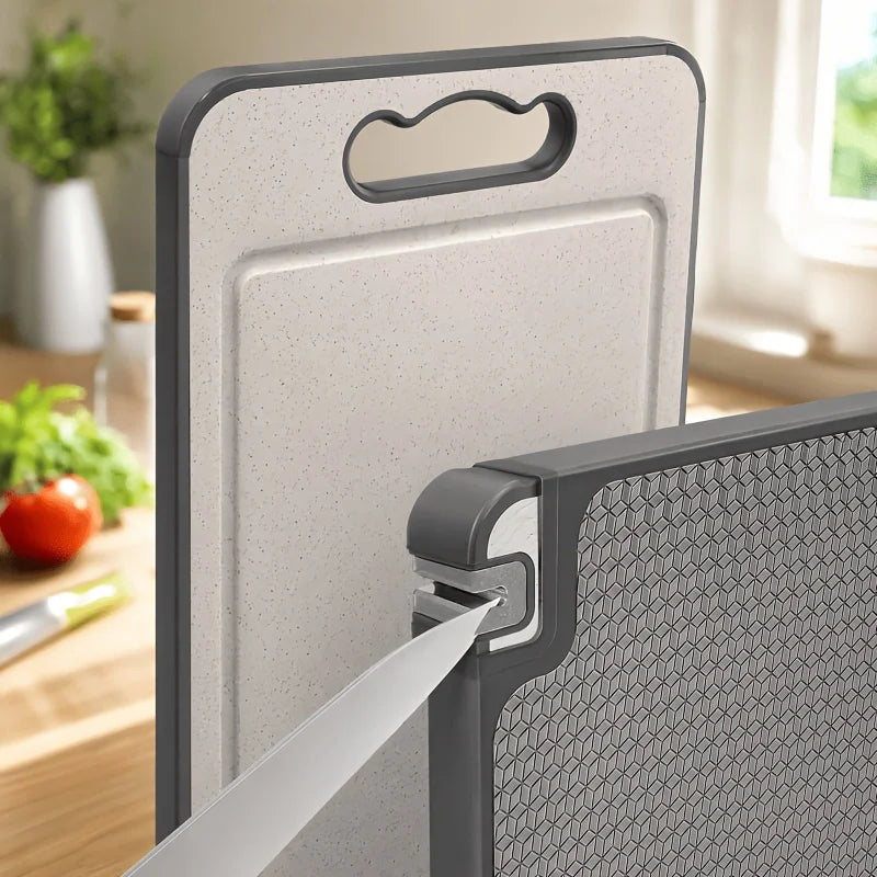 Use The Chopping Board on Both Sides. Made of Food-Grade 304 Stainless Steel. Comes with Wheat Stalks for Meat And Vegetables. Durable And Sturdy, with a Scratch-Resistant Mesh Design. Can Be Washed in The Dishwasher. Local W