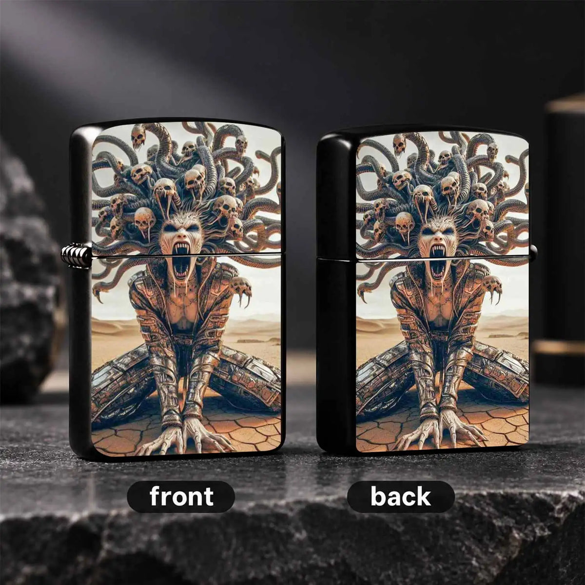 Creative Gorgon Lighter Desert Fantasy Myth Themed Unique Art Decor Gift For Friends Partner Daily Outdoor Use Edgy Weird Aesthetic Portable Full-Scene Applicable Cool Personalized Collectible A Humorous And Interesting Light