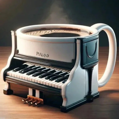 Resin Musical Instrument Coffee Mug Guitar Pattern Durable Coffee Cup Handcrafted Guitar Shaped Coffee Cup for Home Kitchen