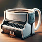 Resin Musical Instrument Coffee Mug Guitar Pattern Durable Coffee Cup Handcrafted Guitar Shaped Coffee Cup for Home Kitchen