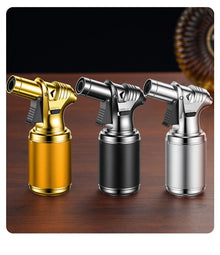 Large-capacity Air Chamber Handheld High-temperature Spray Gun, Inflatable Windproof Lighter, Cigar Barbecue Baking Igniter
