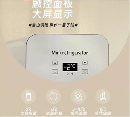 USB/220V Compact Portable Refrigerator for Cars, Dormitories, Beauty Masks, Makeup, and Breast Milk Storage DD